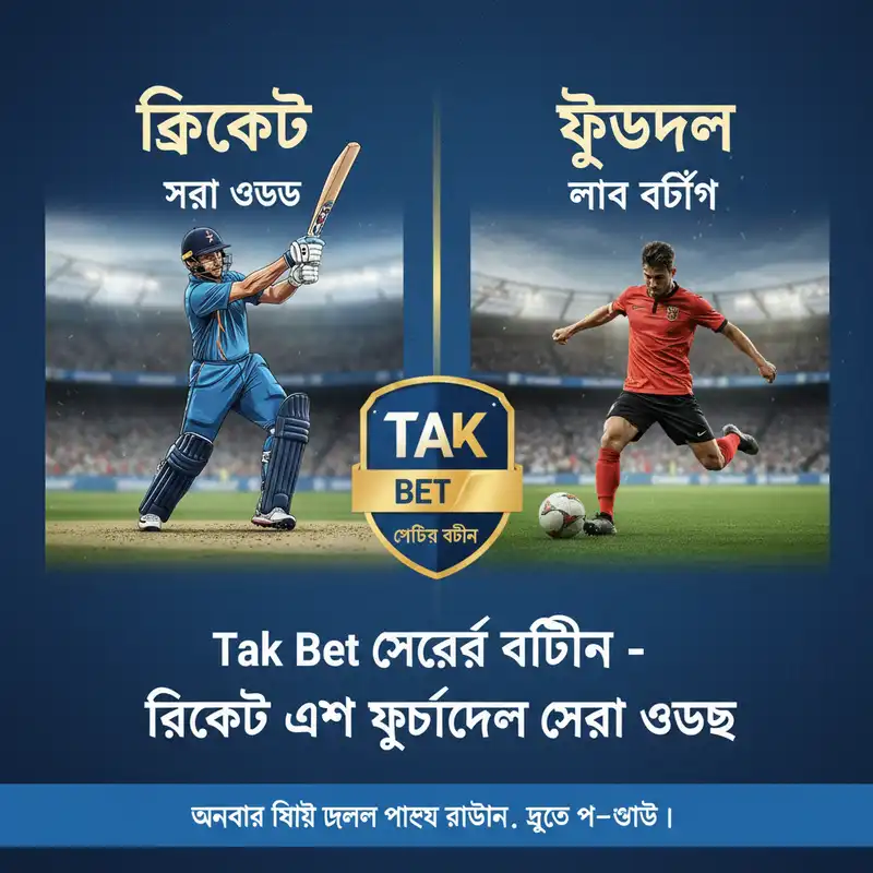 Tak Bet ক্রিকেট এবং ফুটবল স্পোর্টস বেটিং প্ল্যাটফর্ম